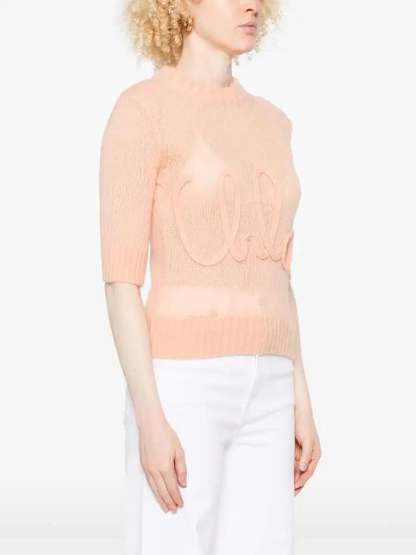 Chloé Logo-embroidered Sweater | Browns Knitted Sweaters