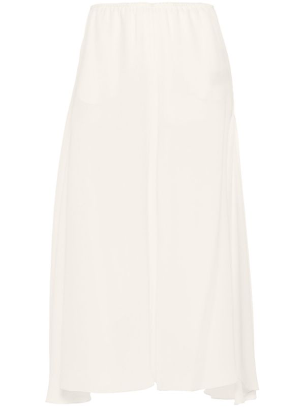 Chloé Neutral Wide-Leg Silk Trousers | Browns Wide-Leg Pants