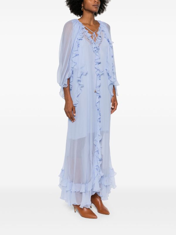 Chloé Sheer Ruffled Maxi Dress | Browns Day Dresses