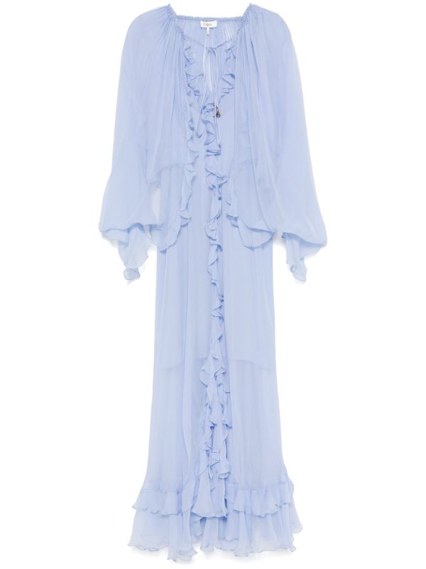 Chloé sheer ruffled maxi dress | Browns Day Dresses