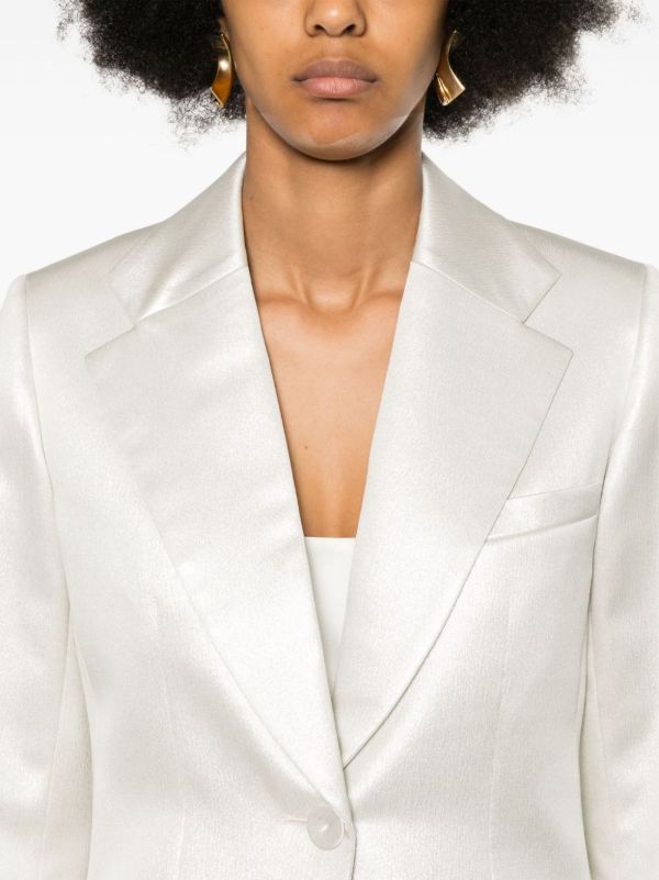 Chloé Silver-Tone Silk Lamé Blazer | Browns Blazers