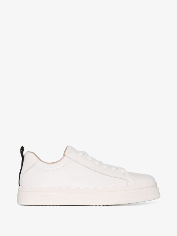 Chloé white Lauren low top leather sneakers | Browns Sneakers