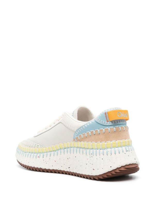 Chloé White Nama Whipstitch Sneakers | Browns Sneakers