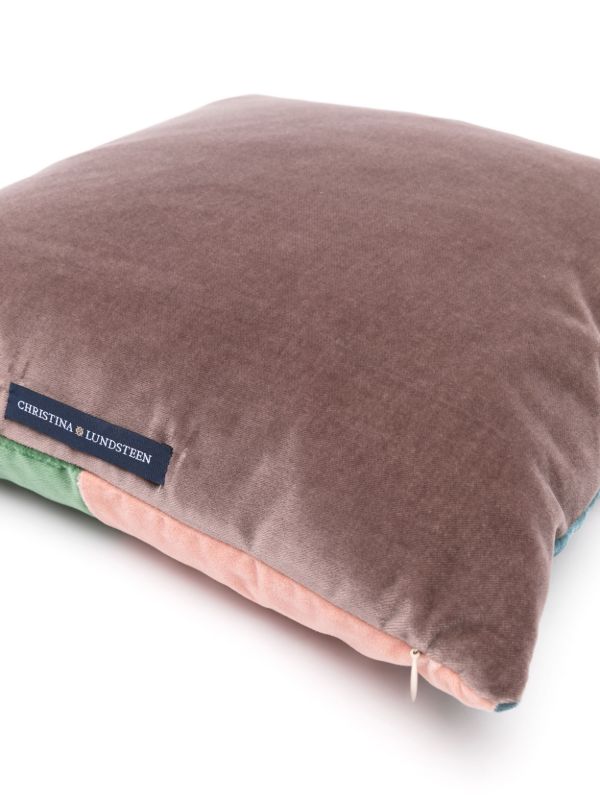 Christina Lundsteen Blue Suki Velvet Cushion | Browns Cushions