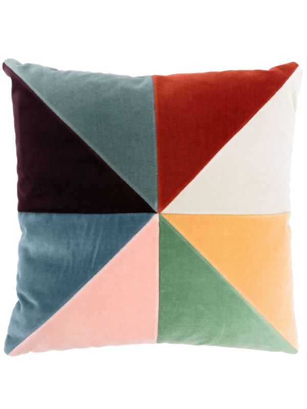 Christina Lundsteen blue Suki velvet cushion | Browns Cushions