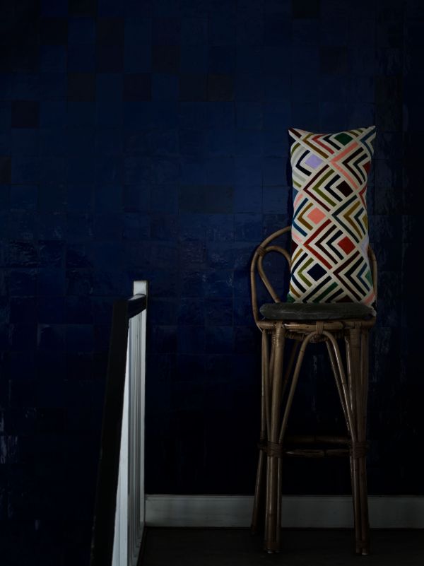 Christina Lundsteen Multicolour Tallulah Geometric Print Velvet Cushion | Browns Cushions