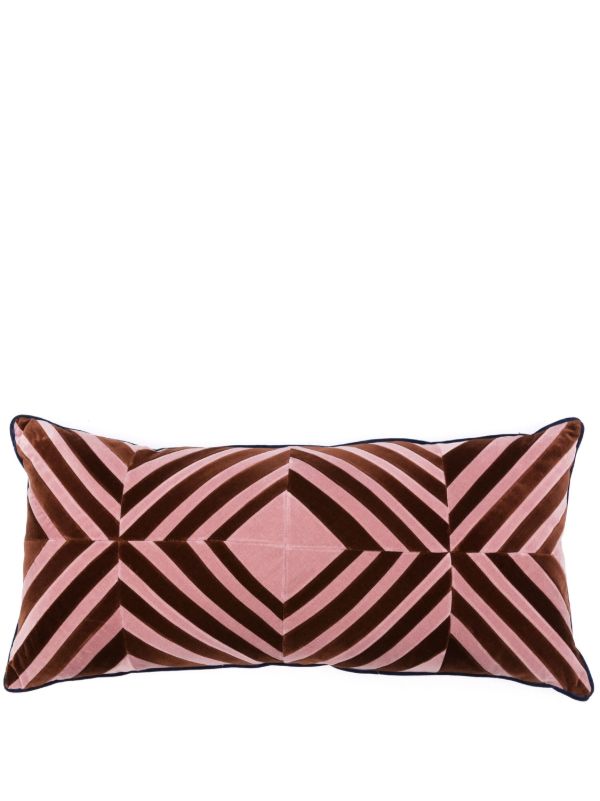 Christina Lundsteen Pink Lily Velvet Cushion | Browns Cushions