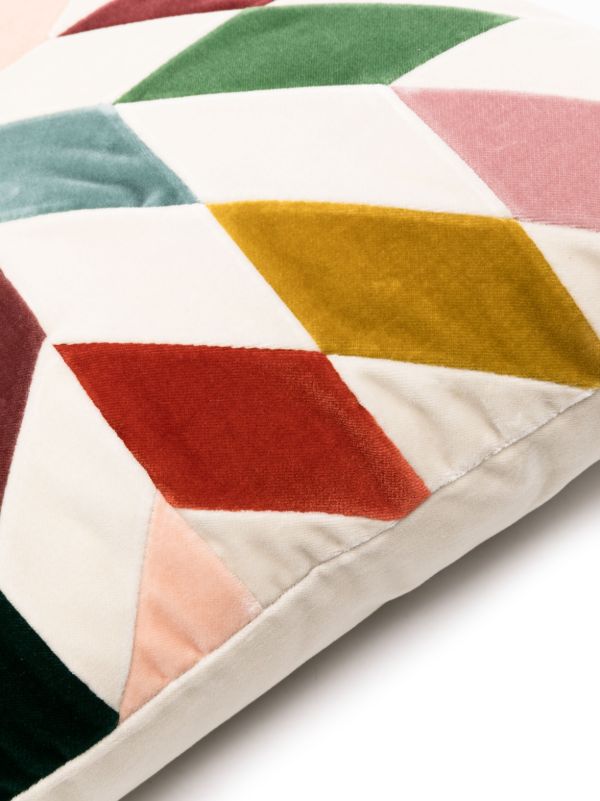 Christina Lundsteen White Nova Colour-Bock Cushion | Browns Cushions