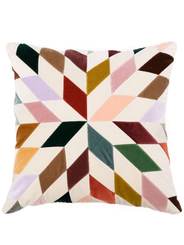 Christina Lundsteen White Nova Colour-Bock Cushion | Browns Cushions