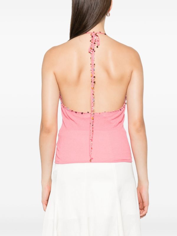 Christopher Esber Beaded Halterneck Top | Browns Vests & Tank Tops