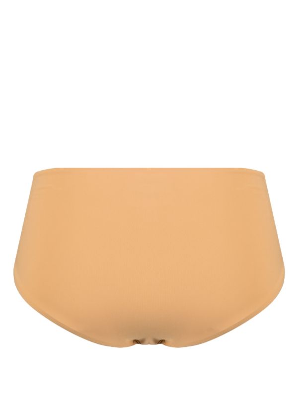 Christopher Esber Brown Orbit Ruched Bikini Bottoms | Browns Bikinis