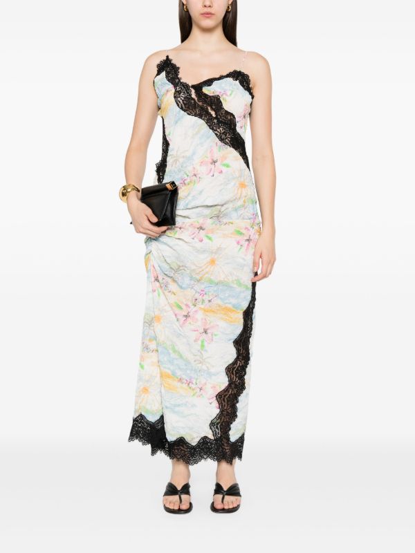 Christopher Esber Crimped Lace Slip Dress | Browns Day Dresses