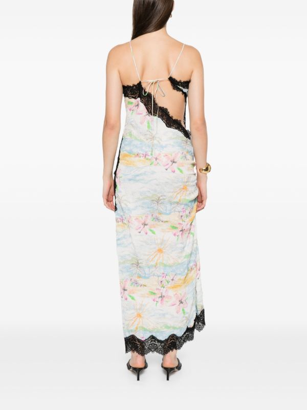 Christopher Esber Crimped Lace Slip Dress | Browns Day Dresses