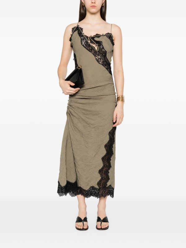 Christopher Esber Crimped Lace Slip Dress | Browns Day Dresses