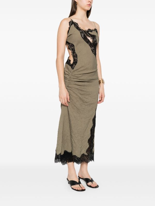 Christopher Esber Crimped Lace Slip Dress | Browns Day Dresses