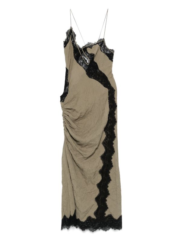 Christopher Esber crimped lace slip dress | Browns Day Dresses