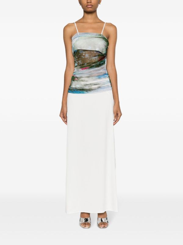 Christopher Esber Green Lucid Garden-Print Gown | Browns Evening Dresses