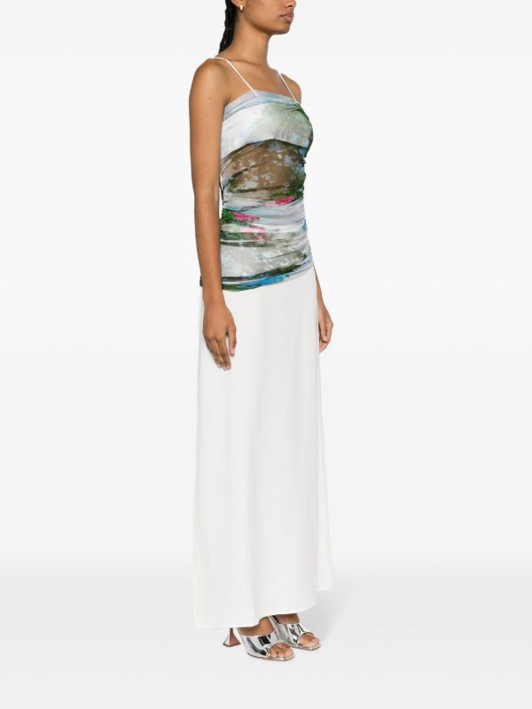 Christopher Esber Green Lucid Garden-Print Gown | Browns Evening Dresses