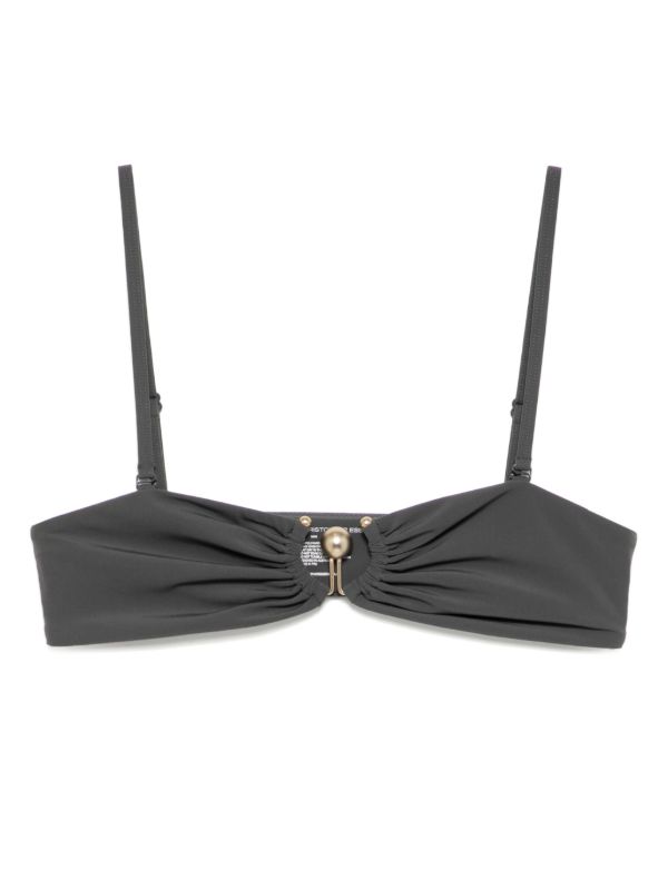 Christopher Esber Ruched Prong Bikini Top | Browns Bikinis