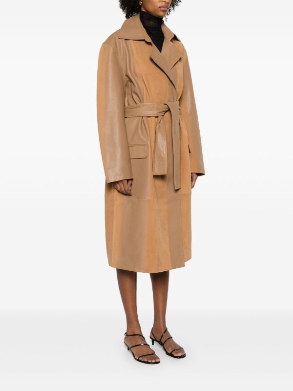 Christopher Esber Scuffed-leather Coat | Browns Single Breasted Coats