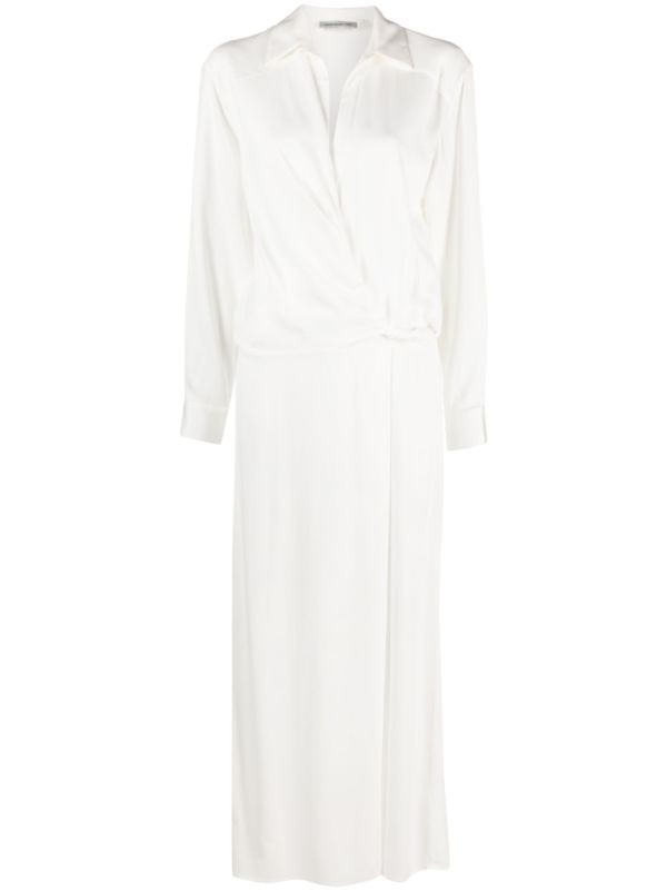 Christopher Esber white wrapped maxi shirt dress | Browns Day Dresses