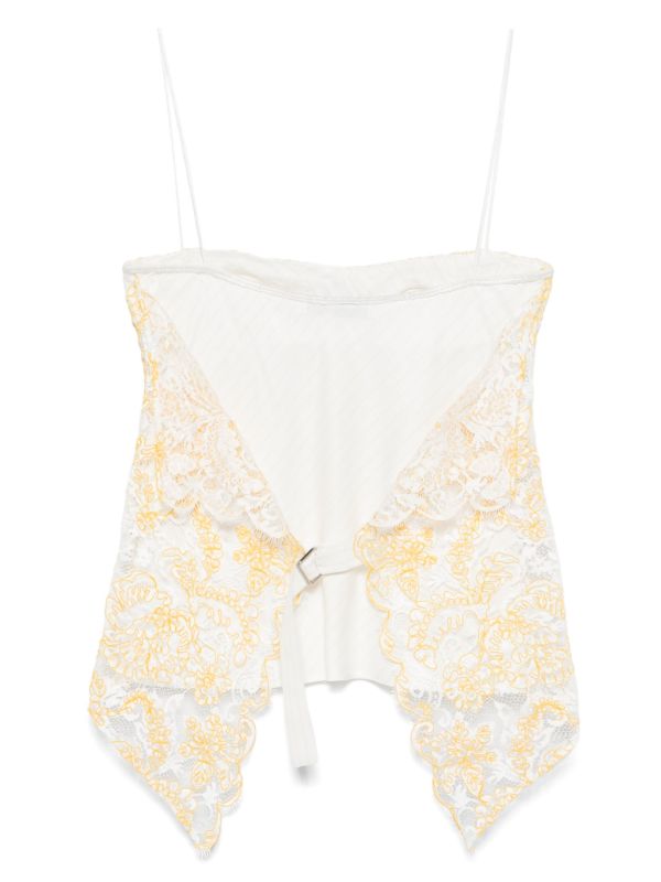 Christopher Esber Yellow Lace Camisole | Browns Camisoles & Corsets