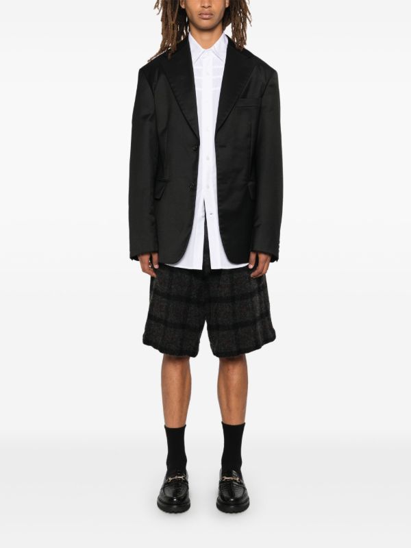 Comme Des Garçons Homme Plus Grey Wool Shorts | Browns Bermuda Shorts