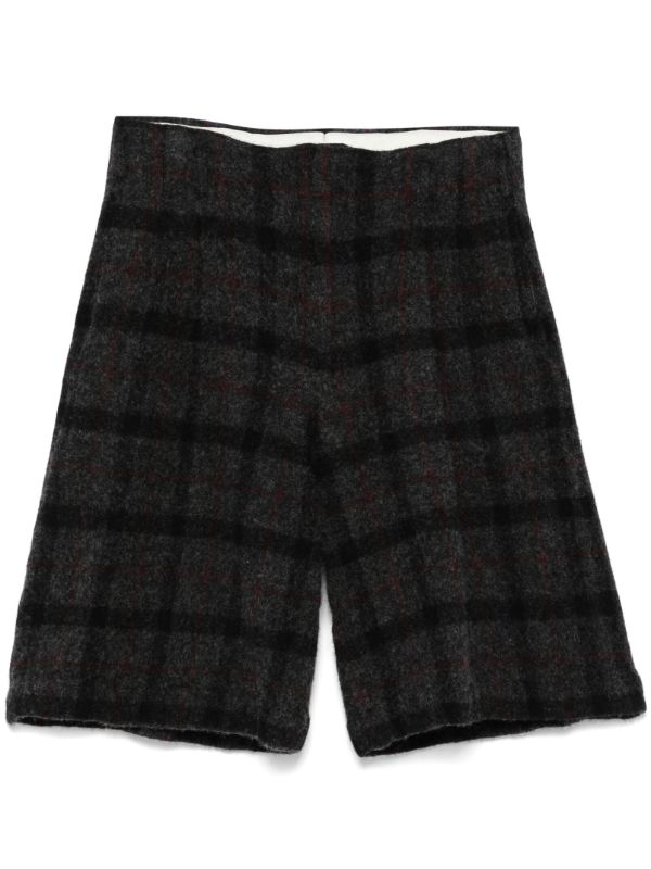 Comme des Garçons Homme Plus Grey Wool Shorts | Browns Bermuda Shorts