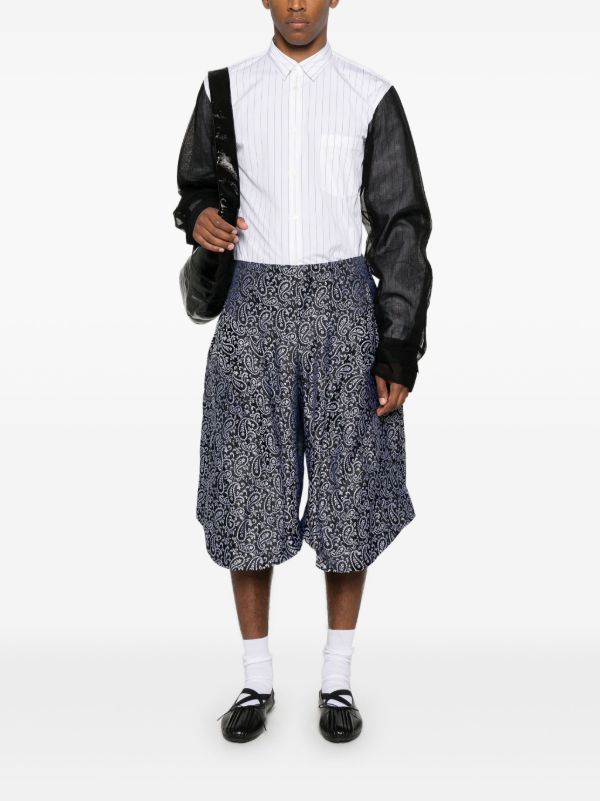 Comme Des Garçons Homme Plus Paisley-jacquard Shorts | Browns Bermuda Shorts