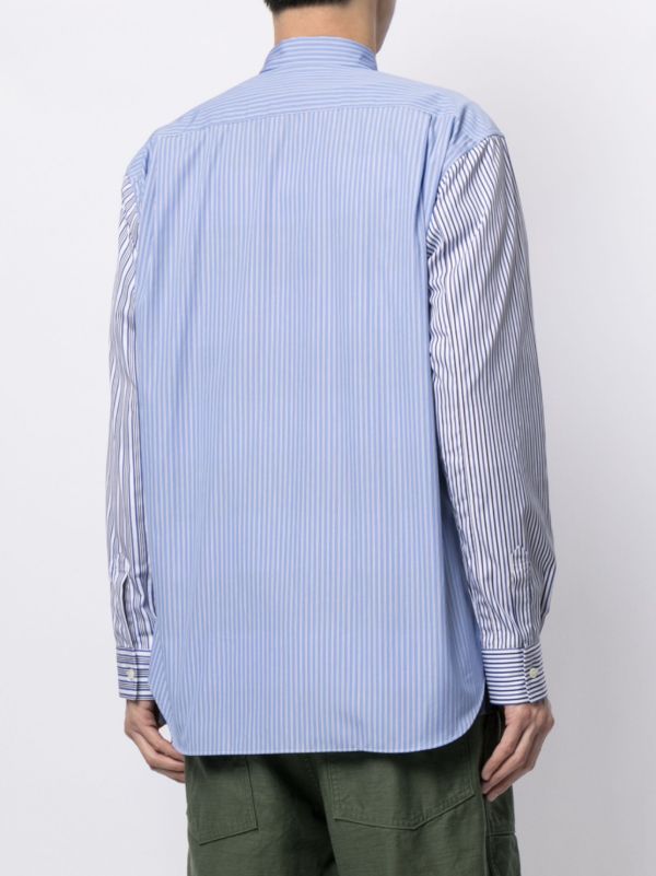 Comme Des Garçons Shirt Blue Striped Cotton Shirt | Browns Shirts