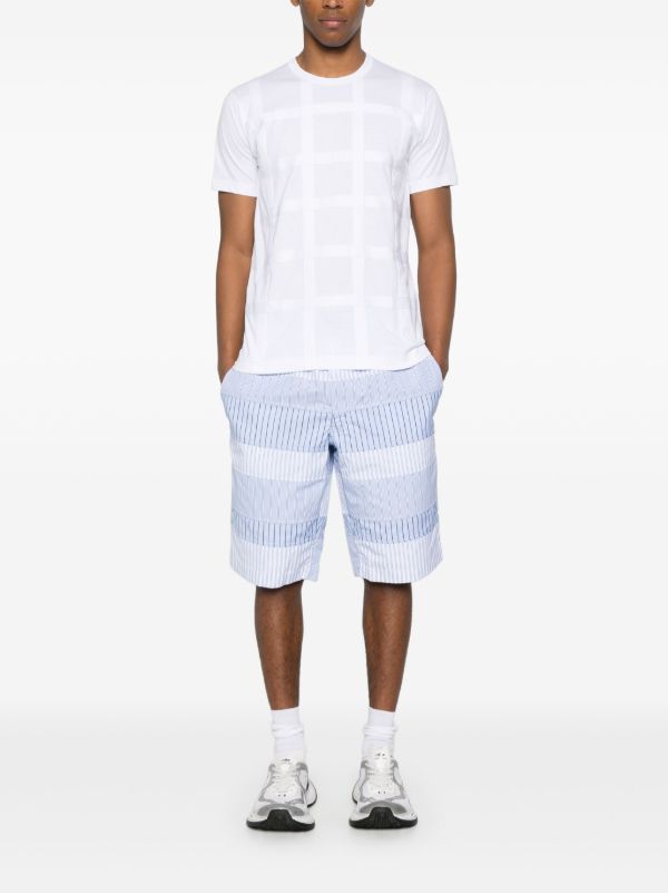 Comme Des Garçons Shirt Patchwork Striped Shorts | Browns Bermuda Shorts