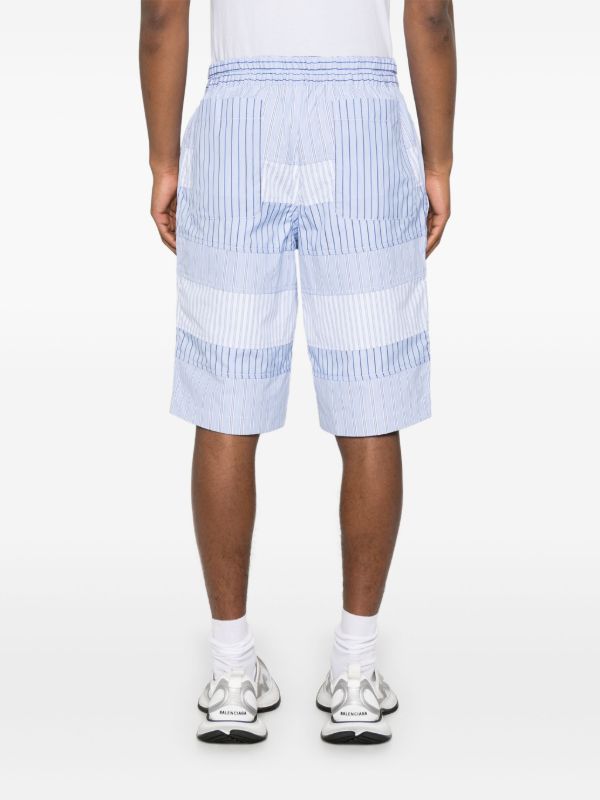 Comme Des Garçons Shirt Patchwork Striped Shorts | Browns Bermuda Shorts