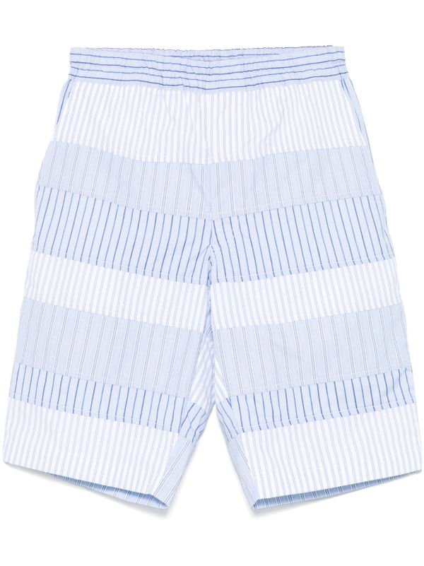 Comme Des Garçons Shirt patchwork striped shorts | Browns Bermuda Shorts