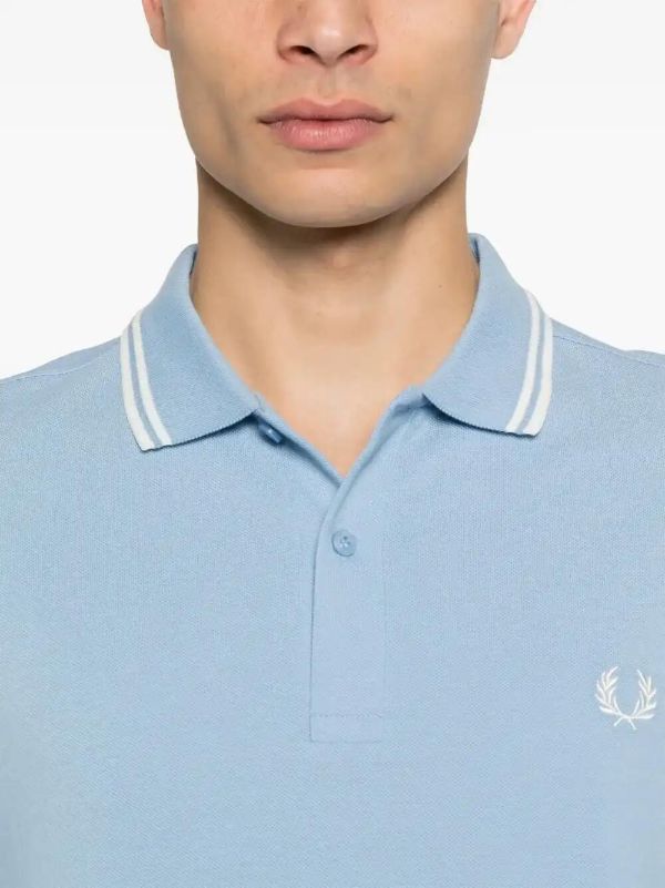 Comme Des Garçons Shirt X Fred Perry Striped-trim Polo Shirt | Browns Polo Shirts