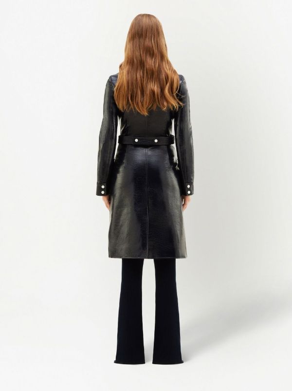 Courrèges Black Reedition Vinyl Trench Coat | Browns Trench Coats & Raincoats