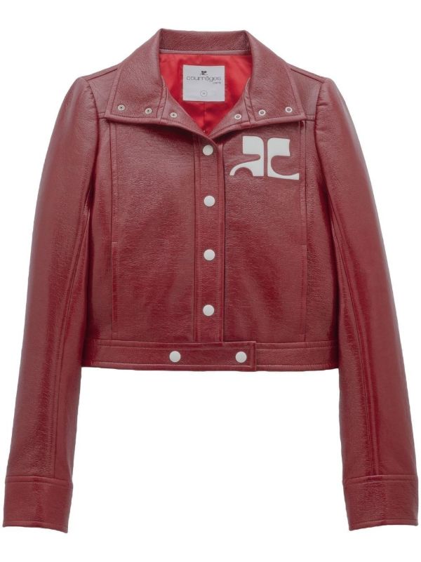 Courrèges Red Iconic vinyl jacket | Browns Fitted Jackets