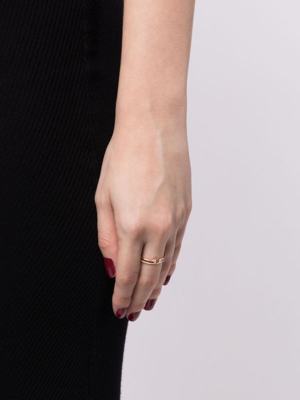 Dana Rebecca Designs 14K Rose Gold Alexa Jordyn Double Row Diamond Ring | Browns Fine Rings