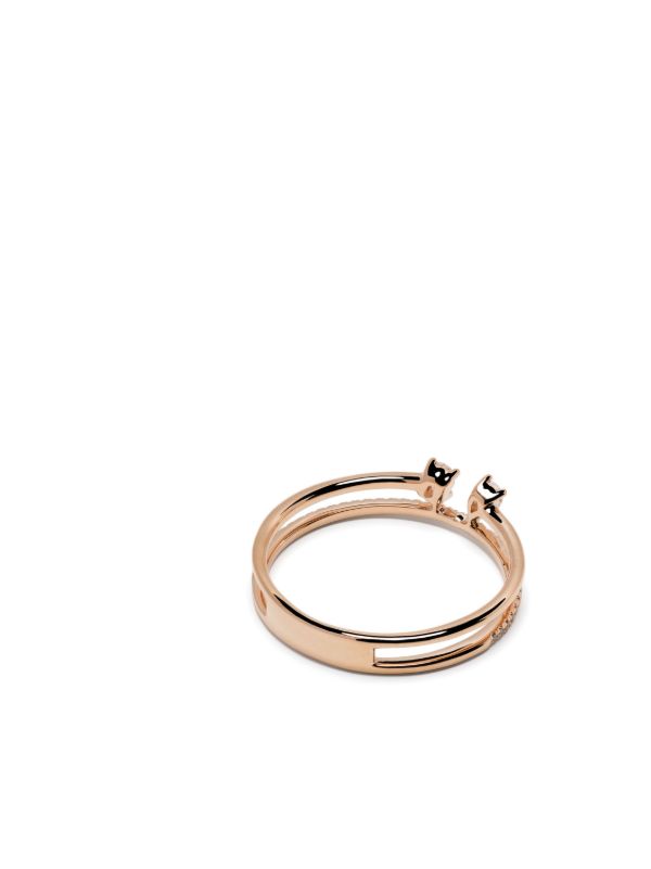 Dana Rebecca Designs 14K Rose Gold Alexa Jordyn Double Row Diamond Ring | Browns Fine Rings