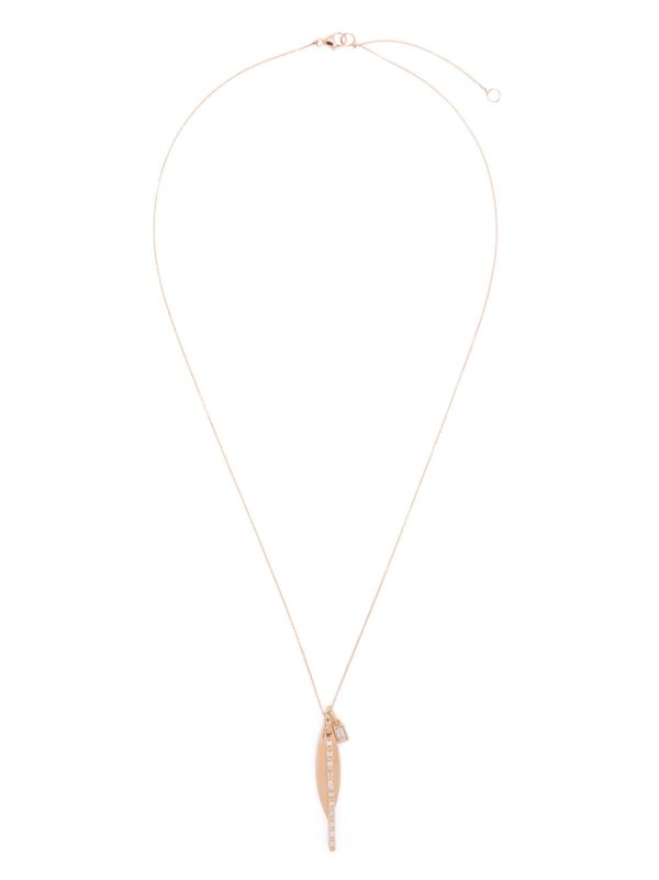 Dana Rebecca Designs 14K Rose Gold Sadie Pearl Diamond Charm Necklace | Browns Fine Necklaces