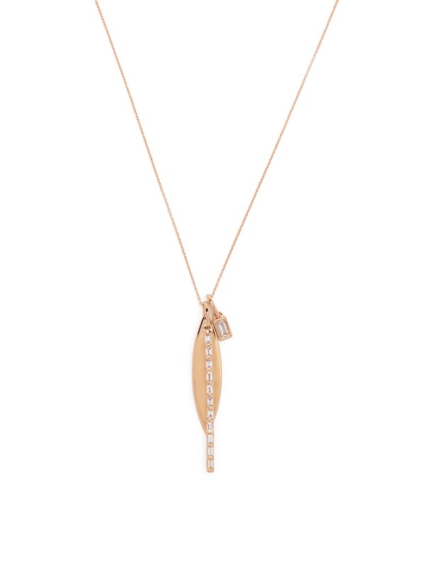 Dana Rebecca Designs 14K Rose Gold Sadie Pearl Diamond Charm Necklace | Browns Fine Necklaces