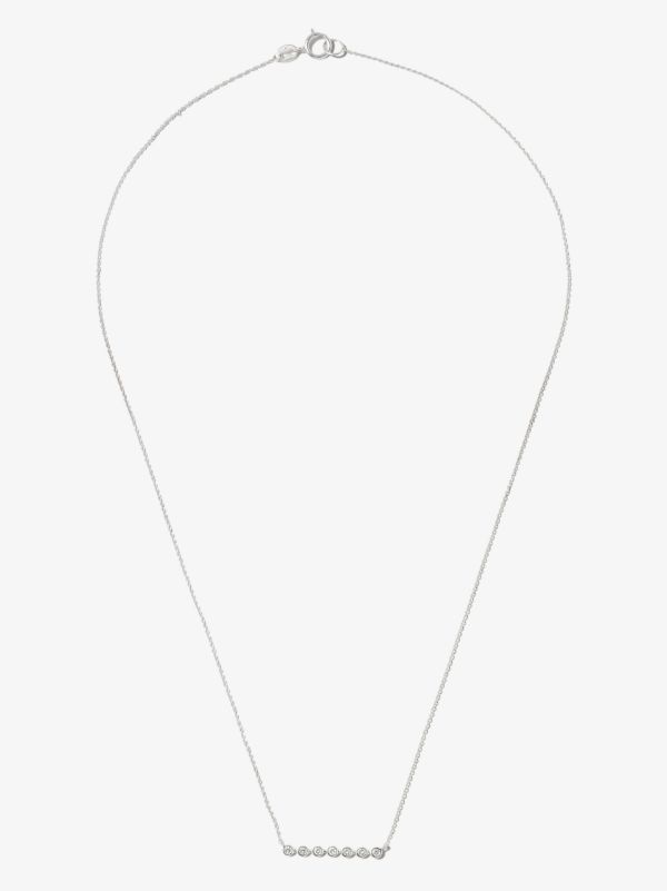 Dana Rebecca Designs 14K White Gold Lulu Jack Bar Diamond Necklace | Browns Fine Necklaces