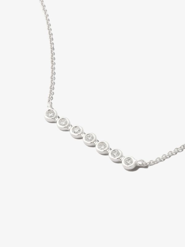 Dana Rebecca Designs 14K White Gold Lulu Jack Bar Diamond Necklace | Browns Fine Necklaces