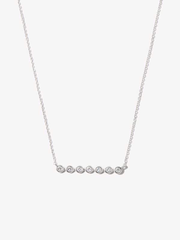 Dana Rebecca Designs 14K white gold Lulu Jack Bar diamond necklace | Browns Fine Necklaces