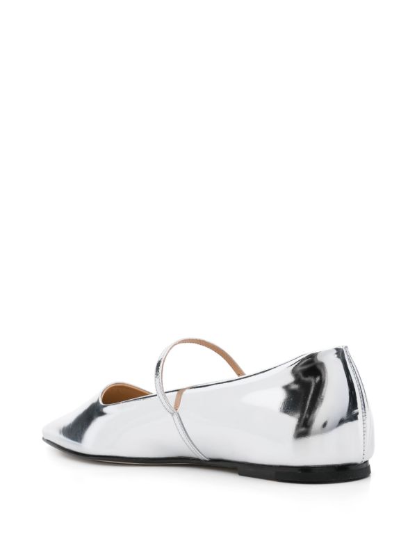Dear Frances Silver Mary Jane Ballet Flats | Browns Ballerina Shoes