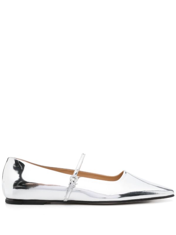 Dear Frances Silver Mary Jane Ballet Flats | Browns Ballerina Shoes