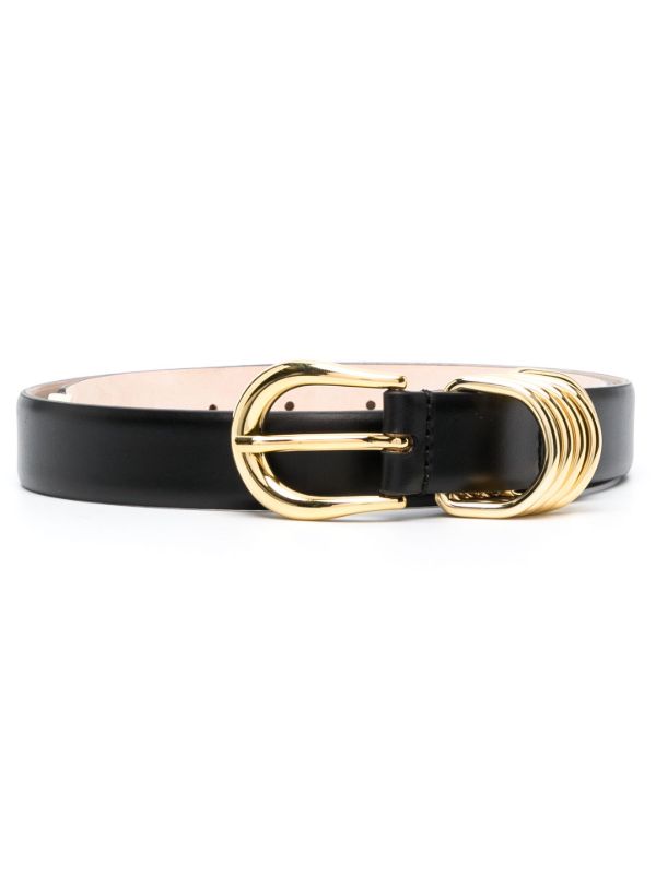 Déhanche black Hollyhock 3-ring leather belt | Browns Belts
