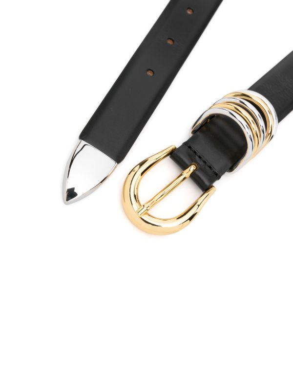 Déhanche Black Hollyhock Leather Belt | Browns Belts