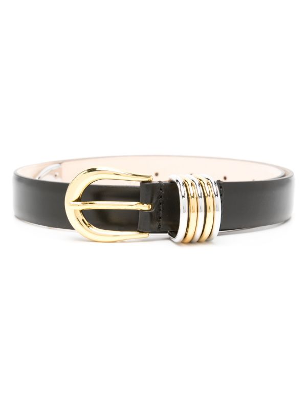 Déhanche Black Hollyhock Leather Belt | Browns Belts