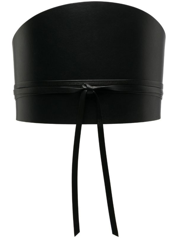 Déhanche Black Undone corset leather belt | Browns Belts