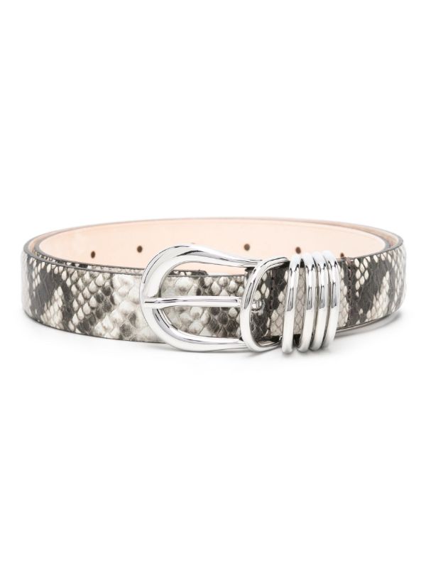Déhanche Grey Hollyhock Snakeskin-Effect Belt | Browns Belts